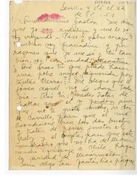 [Carta] 1951 mayo 22, Sevilla, España [a] Gastón [Castelló Bravo]  [manuscrito] Stella Corvalán.