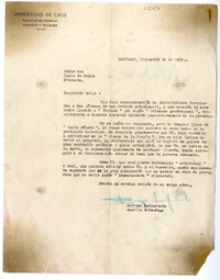 [carta] 1959 diciembre 24, Santiago, Chile [a] Pablo de Rokha  [manuscrito] Enrique Lafourcade.