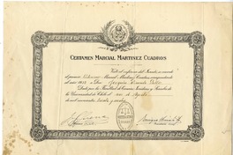 [Diploma] 1934 agosto 6, Santiago, [Chile] [a] Joaquín Edwards Bello  [manuscrito] Universidad de Chile.