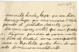 [Carta] [1898], Santiago, Chile [a] [Virgen María]  [manuscrito] Vicente Huidobro.