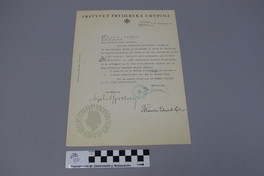[Carta] 1950 nov. 1, Varsovia, Polonia [a] Pablo Neruda  [manuscrito] Instituto Federico Chopin.