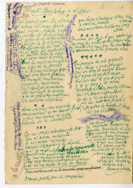 [Poemas]  [manuscrito] Juan Guzmán Cruchaga.