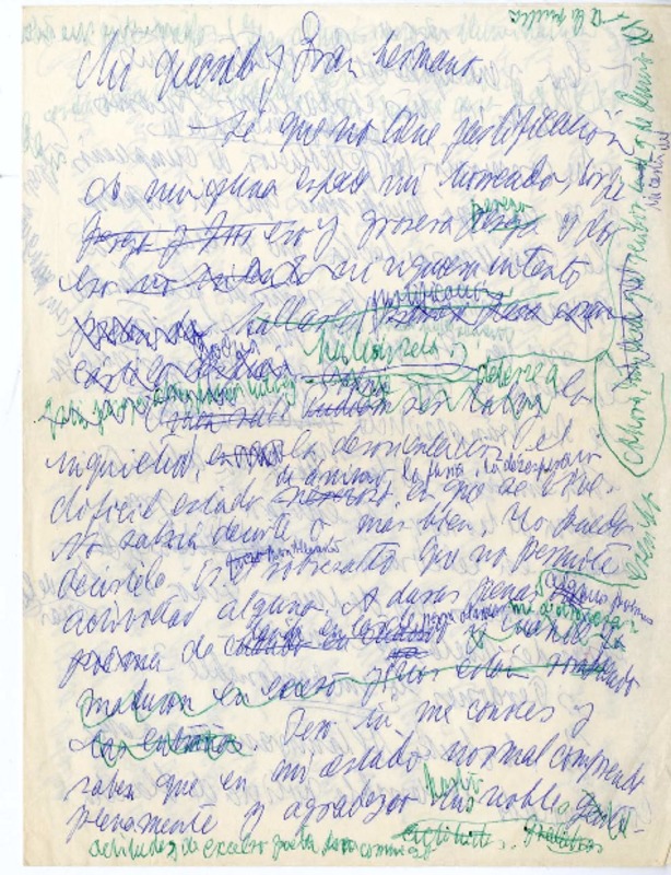 [Carta] [1973] Viña del Mar, Chile [a su hermano]  [manuscrito] Juan Guzmán Cruchaga.