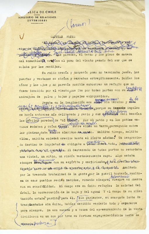 Capitán Núñez  [manuscrito] Juan Guzmán Cruchaga.