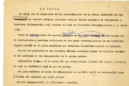 La vieja  [manuscrito] Juan Guzmán Cruchaga.