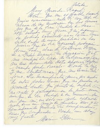 [Carta] [1975], Santiago, Chile [a] Raquel Tapia Caballero  [manuscrito] María Flora Yáñez.