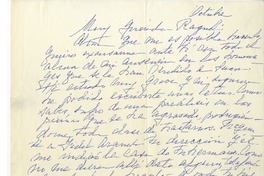 [Carta] [1975], Santiago, Chile [a] Raquel Tapia Caballero  [manuscrito] María Flora Yáñez.