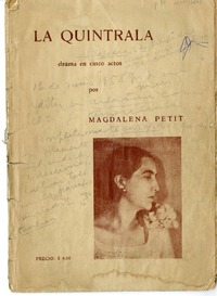 La Quintrala  [manuscrito] Magdalena Petit.