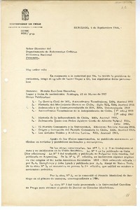 [Carta] 1968 septiembre 4, Santiago, Chile [a] Biblioteca Nacional de Chile  [manuscrito] Hernán Ramírez Necochea.