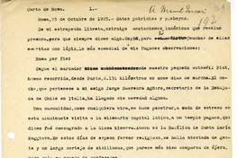 Carta a Roma  [manuscrito] Alberto Ried Silva.