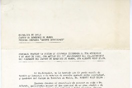 [Homenaje a Alberto Ried]  [manuscrito] Compañía de bomberos de Nuñoa.