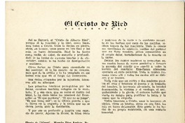 El cristo de Ried  [manuscrito] Hernán Díaz Arrieta.