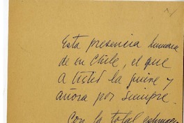 [Dedicatoria] 1945, Santiago, Chile [a] Gabriela Mistral  [manuscrito] Laura Rodig.