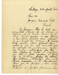 [Carta] 1953 agosto 7, Santiago, Chile [a] Joaquín Edwards Bello  [manuscrito] María Teresa Rodríguez.