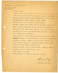 [Carta] 1957 septiembre 5, Santiago, Chile [a] Gonzalo Drago  [manuscrito] Manuel Rojas.