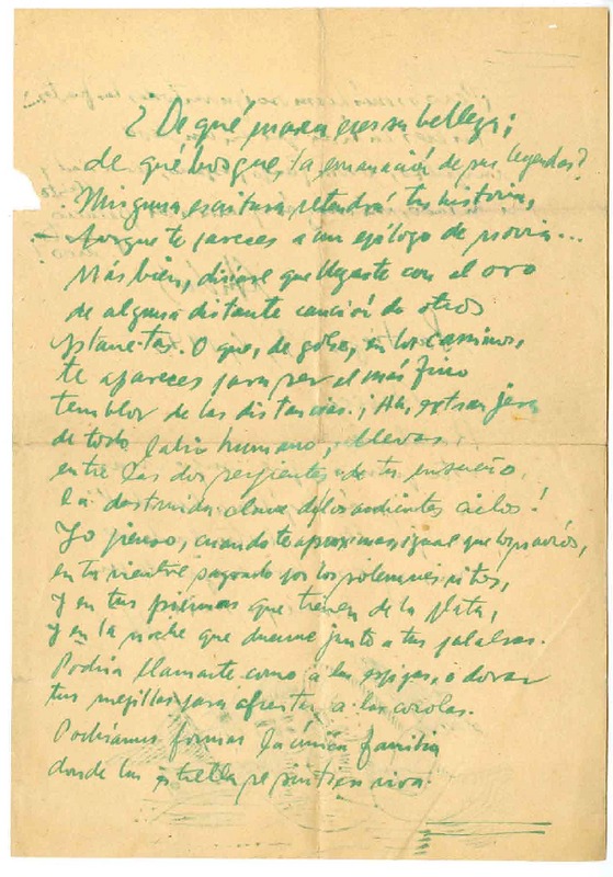 [Tarjeta] 1943 mayo 29, Santiago, Chile [a] Rebeca Recabarren  [manuscrito] Andrés Sabella.