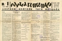 Cartel runrúnico  [manuscrito] Francisco Santana, Clemente Andrade, Raúl Lara y Benjamín Morgado.