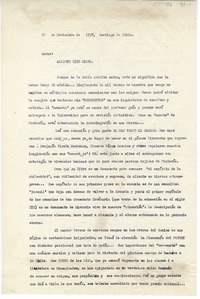 [Carta] 1957 noviembre 26, Santiago, Chile [a] Alberto Ried, Santiago, Chile  [manuscrito] Roberto Hernández Ponce.