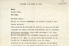 [Carta] 1982 abril 8, Chillán, Chile [a] Oreste Plath  [manuscrito] Edmundo Guiñez Celis.