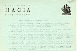 [Carta] 1983 agosto 9, Antofagasta, Chile [a] Oreste Plath  [manuscrito] Andrés Sabella.