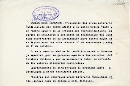 [Carta] 1983 agosto 24, Chillán, Chile [a] Oreste Plath  [manuscrito] Carlos René Ibacache.