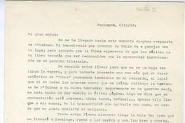 [Carta] 1939 noviembre 6, Rancagüa, Chile [a] Gonzalo Drago  [manuscrito] Oscar Castro Z.