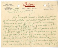 [Tarjeta] 1939 diciembre 2, Valparaíso, Chile [a] Oscar Castro  [manuscrito] Augusto D'Halmar.