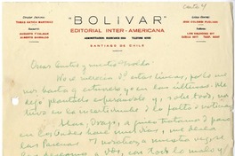 [Carta] [1939?] Valparaíso, Chile [a] Oscar Castro [e] Isolda Pradel  [manuscrito] Augusto D'Halmar.