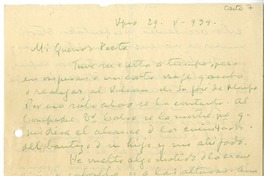 [Carta] 1939 febrero 29, Valparaíso, Chile [a] Oscar Castro  [manuscrito] Augusto D'Halmar.
