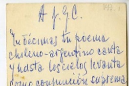 [Carta] 1963 mayo 21, Santiago, Chile [a] Juan Guzmán Cruchaga  [manuscrito] Enrique Espinoza.