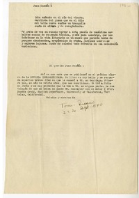 [Carta] 1940 septiembre 21, Berkeley, California [a] Juan Guzmán Cruchaga  [manuscrito] Arturo Torres-Rioseco.