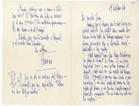 [Carta] 1964 octubre 14, Santiago, Chile [a] Juan Guzmán Cruchaga  [manuscrito] Hernán Díaz Arrieta.