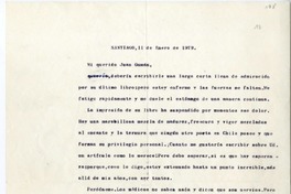 [Carta] 1974 enero 14, Santiago, Chile [a] Juan Guzmán Cruchaga  [manuscrito] Hernán Díaz Arrieta.
