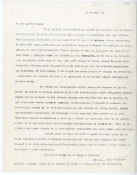 [Carta] 1975 mayo 31, Santiago, Chile [a] Juan Guzmán Cruchaga  [manuscrito] Hernán del Solar.