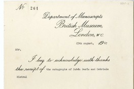 [Carta] 1967 agosto 25, Londres, Inglaterra [a] Juan Guzmán Cruchaga  [manuscrito] Walter W. Skeat.