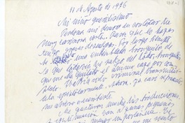 [Carta] 1976 agosto 11, Valparaíso, Chile [a] Fernando Guzmán  [manuscrito] Juan Guzmán Cruchaga.