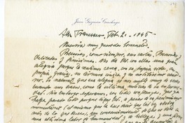 [Carta] 1945 febrero 21, San Francisco, California [a] Consuelo  [manuscrito] Juan Guzmán Cruchaga.