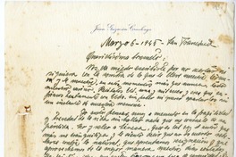 [Carta] 1945 marzo 6, San Francisco, California [a] Consuelo  [manuscrito] Juan Guzmán Cruchaga.