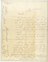 [Carta] 1922 mayo 3, Santiago, Chile [a] Juan Guzmán Cruchaga  [manuscrito] Varios autores.