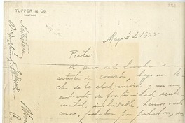 [Carta] 1922 mayo 3, Santiago, Chile [a] Juan Guzmán Cruchaga  [manuscrito] Varios autores.