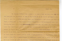 [Carta] [entre 1923 y 1928] junio 27, Santiago, Chile [a] Juan Guzmán Cruchaga  [manuscrito] Marta Brunet.