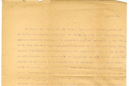 [Carta] [entre 1923 y 1928] agosto 15, Santiago, Chile [a] Juan Guzmán Cruchaga  [manuscrito] Marta Brunet.