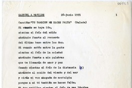 [Carta] 1991 junio 28, Santiago, Chile [a] Matilde Ladrón de Guevara  [manuscrito] Gabriel Egaña.