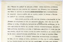 "Tiempo de arañas" de Quijada y Baño  [manuscrito] [Matilde Ladrón de Guevara].
