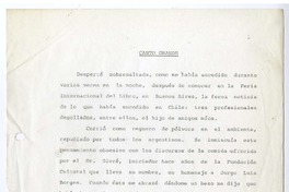 Canto Grande  [manuscrito] Matilde Ladrón de Guevara.