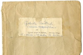 Gabriela Mistral Rebelde magnífica [manuscrito] : Matilde Ladrón de Guevara.