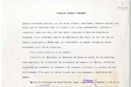Sybila acero y paloma [manuscrito] : [Matilde Ladrón de Guevara].