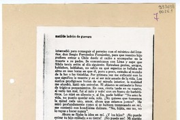 [Extractos de artículos]  [manuscrito] Matilde Ladrón de Guevara.