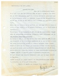 [Carta] 1954 abril 7, Montevideo [a] Querida Matilde  [manuscrito] Hugo Emilio [Pedemonte].