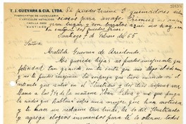 [Carta] 1955 febrero 7, Santiago [a] Matilde Guevara de Arredondo  [manuscrito] [M. de Guevara].